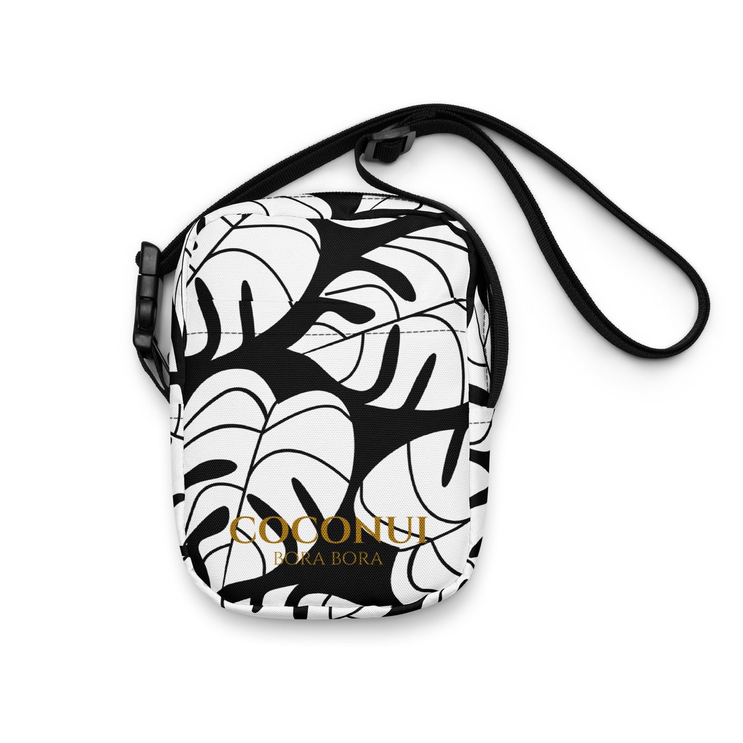 THE FENUA Crossbody Bag Monstera Black