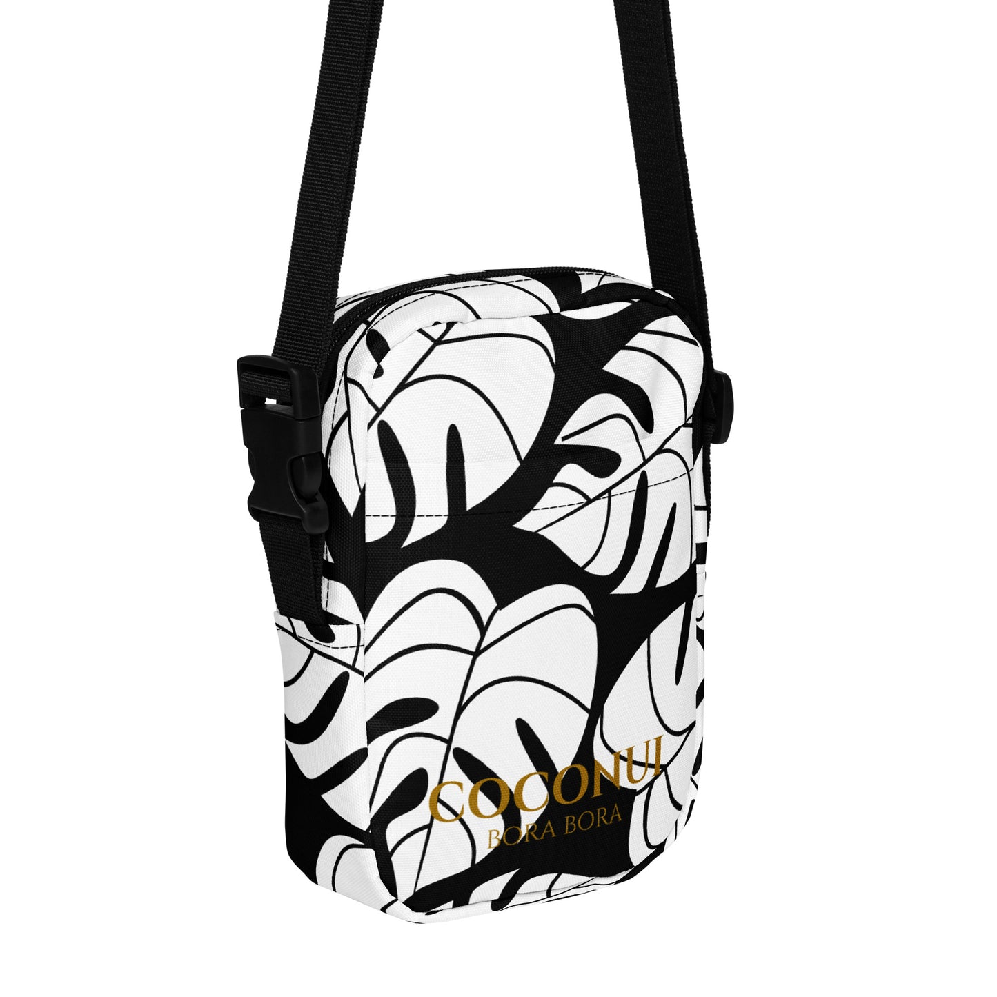 THE FENUA Crossbody Bag Monstera Black