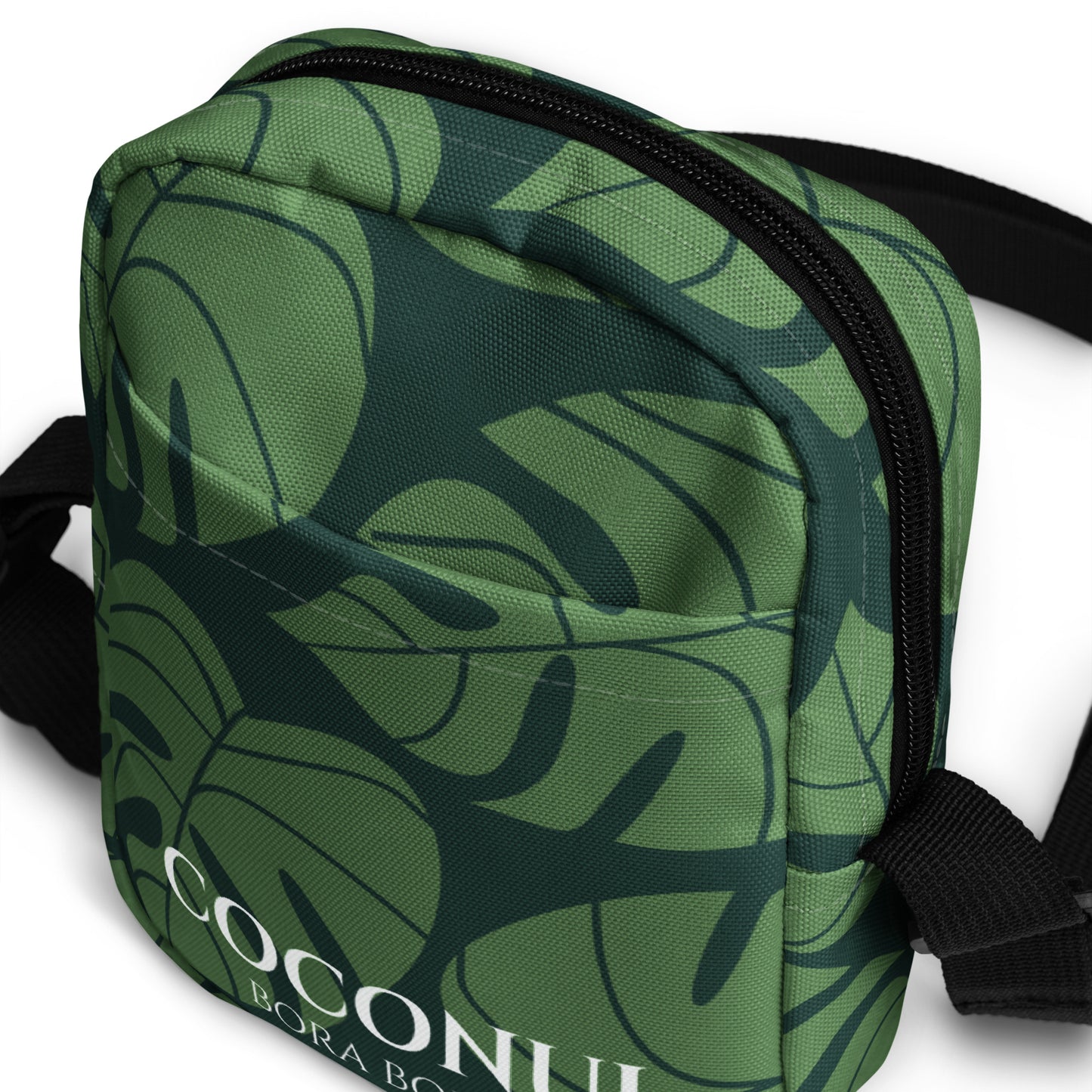THE FENUA Crossbody Bag Monstera Green