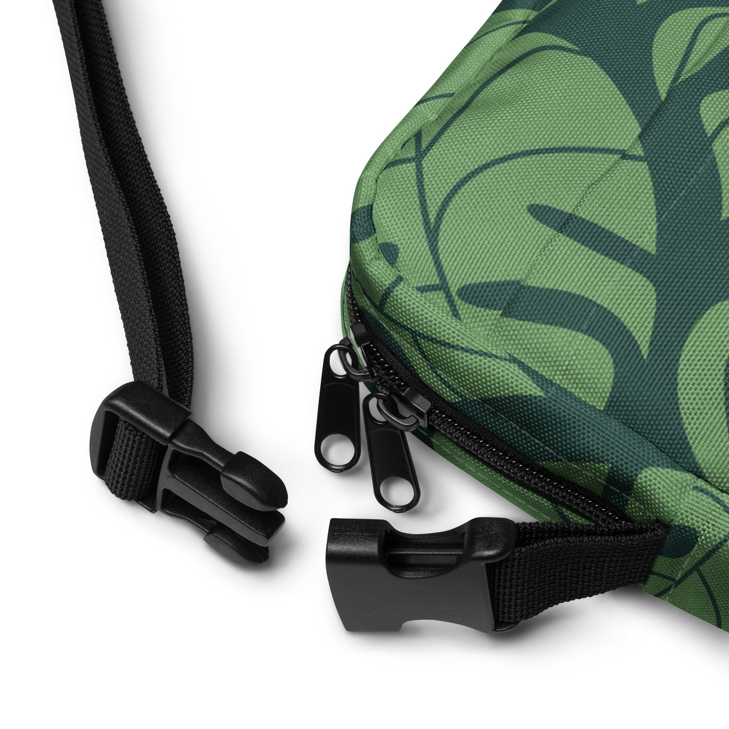 THE FENUA Crossbody Bag Monstera Green