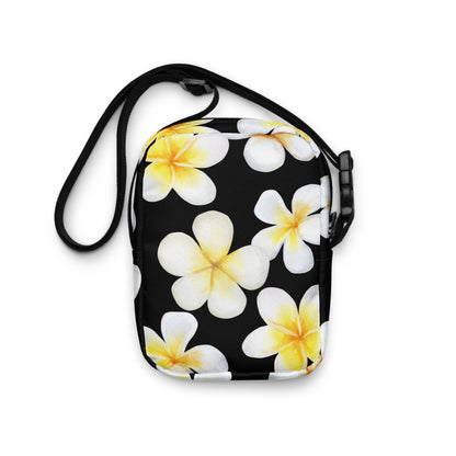 THE FENUA Crossbody Bag White Frangipani Black