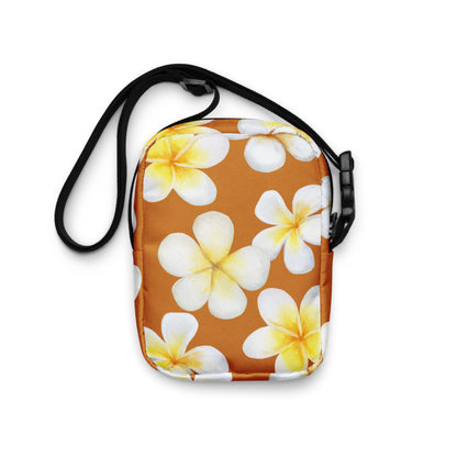 THE FENUA Crossbody Bag White Frangipani Brown