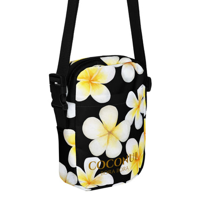 THE FENUA Crossbody Bag White Frangipani Black