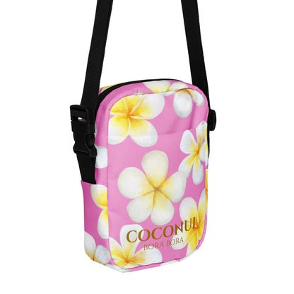 THE FENUA Crossbody Bag White Frangipani Pink