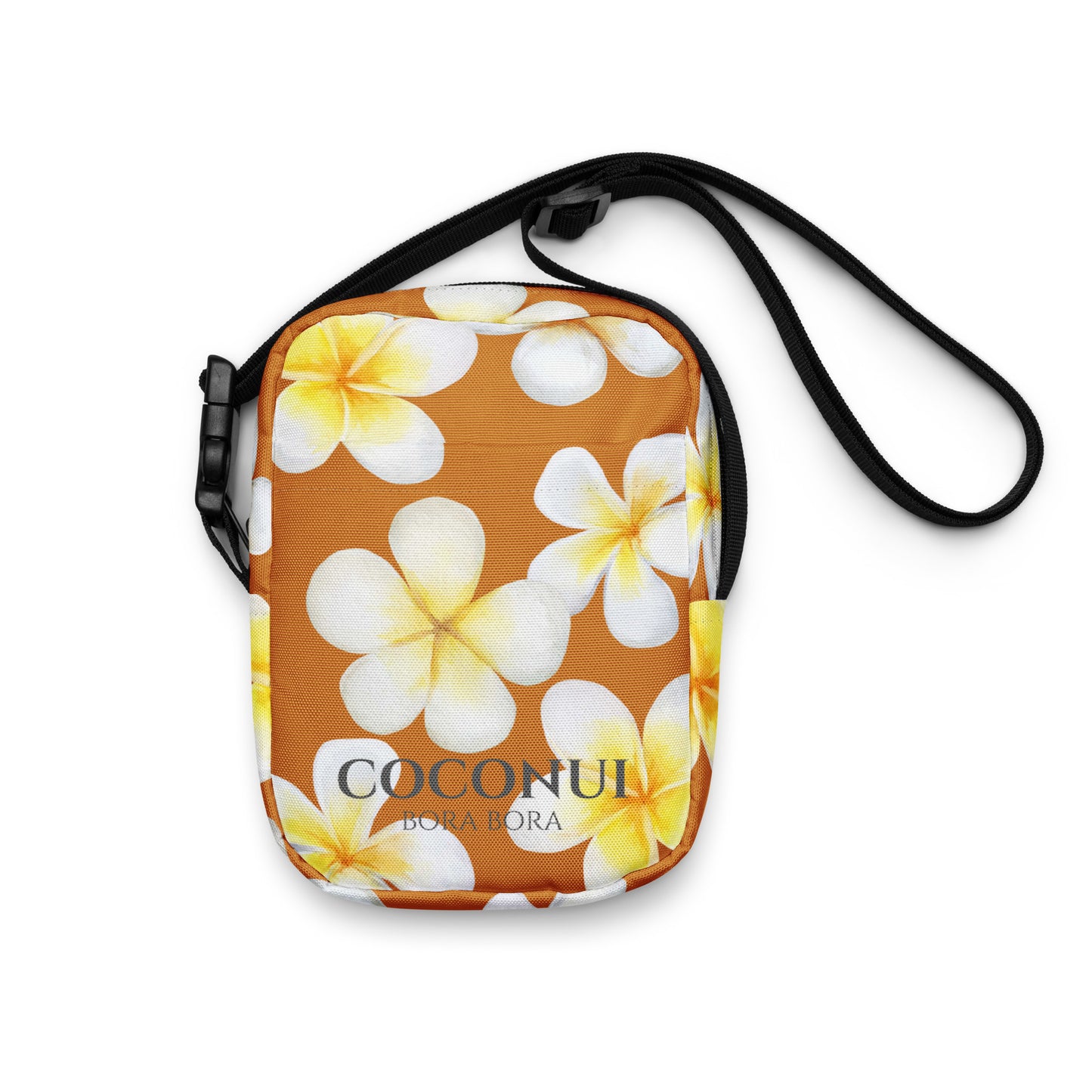 THE FENUA Crossbody Bag White Frangipani Brown