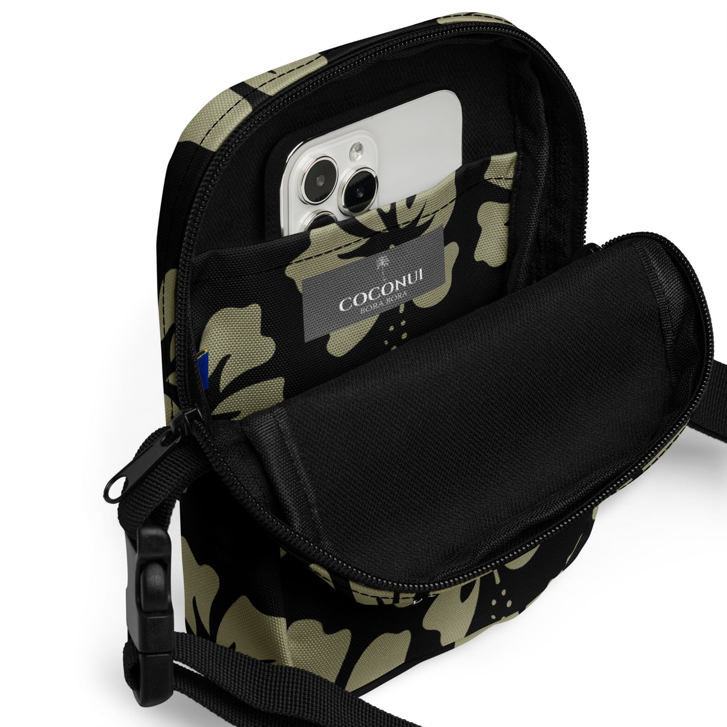 THE FENUA Crossbody Bag Hawaiian Summer Black