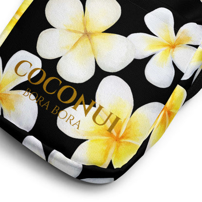 THE FENUA Crossbody Bag White Frangipani Black