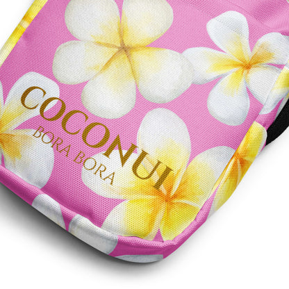 THE FENUA Crossbody Bag White Frangipani Pink