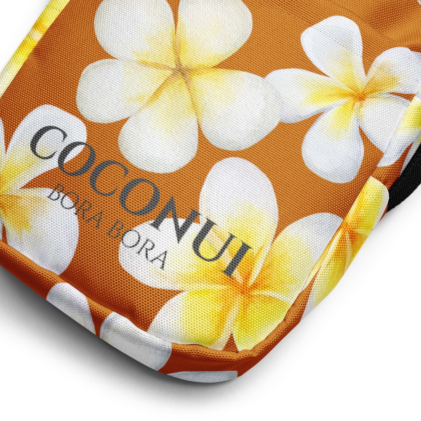 THE FENUA Crossbody Bag White Frangipani Brown