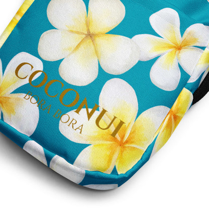 THE FENUA Crossbody Bag White Frangipani Blue