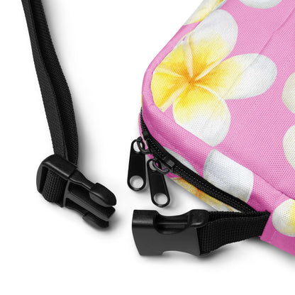 THE FENUA Crossbody Bag White Frangipani Pink