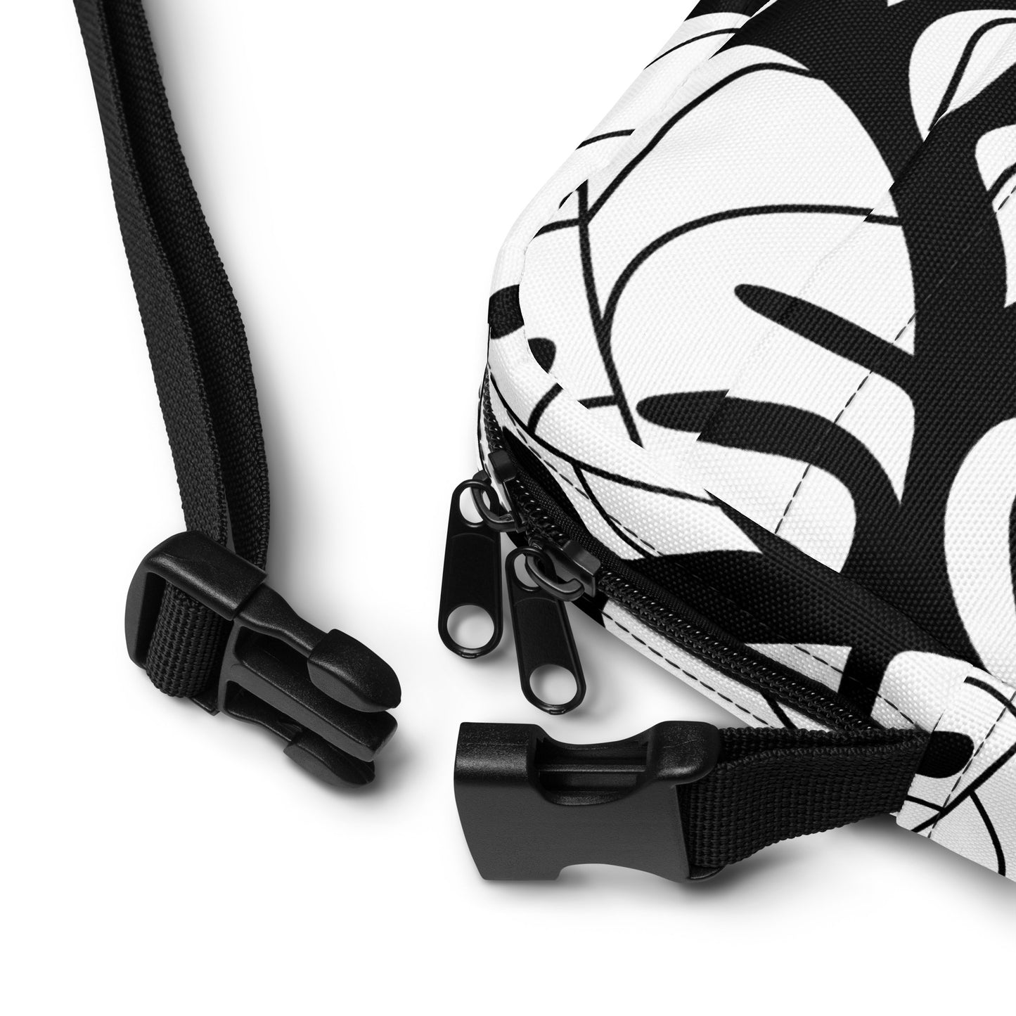 THE FENUA Crossbody Bag Monstera Black